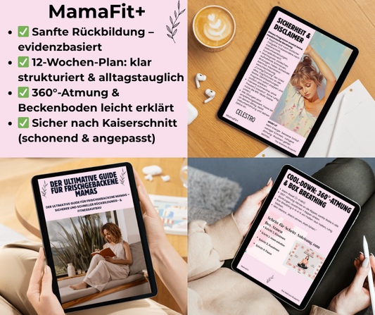 Sanfte Rückbildung-evidenzbasiert,12-Wochen-Plan:klar strukturiert & altagsauglich, 360°-Atmung & Beckenboden leicht erklärt, Sicher nach Kaiserschnitt (schonend & angepasst)